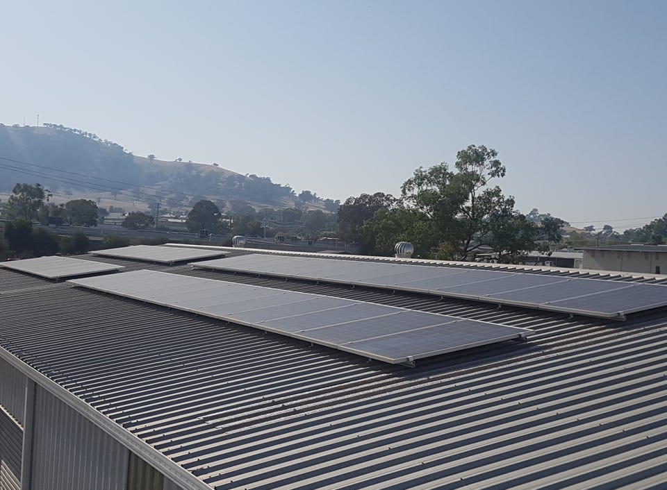 Our solar panels on our factory building